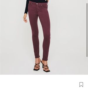 AG  Adriano Goldschmied Dark Burgundy Pants